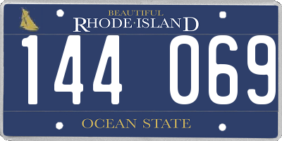 RI license plate 144069