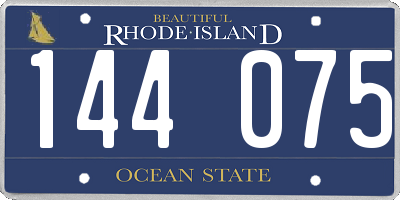 RI license plate 144075