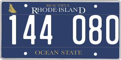 RI license plate 144080