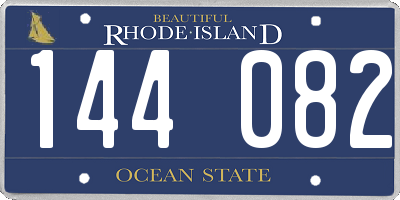 RI license plate 144082