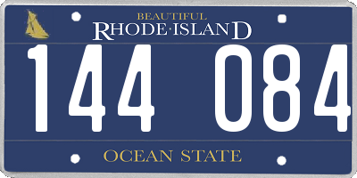 RI license plate 144084