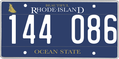 RI license plate 144086