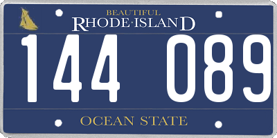RI license plate 144089