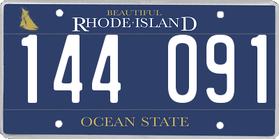 RI license plate 144091