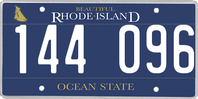 RI license plate 144096