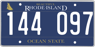 RI license plate 144097
