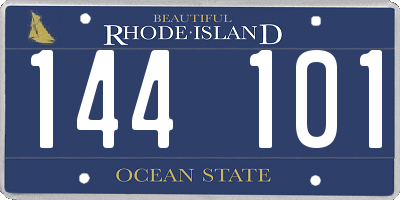 RI license plate 144101