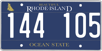 RI license plate 144105