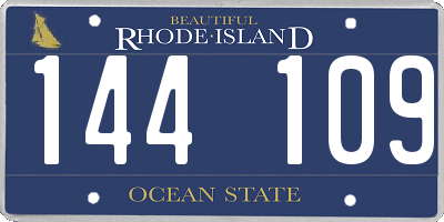 RI license plate 144109