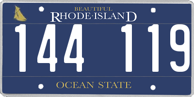 RI license plate 144119
