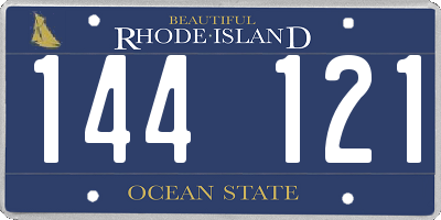 RI license plate 144121