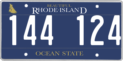RI license plate 144124