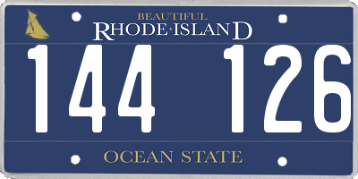 RI license plate 144126