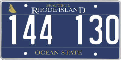 RI license plate 144130