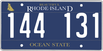 RI license plate 144131