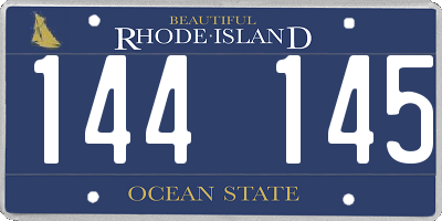 RI license plate 144145