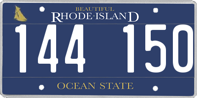 RI license plate 144150