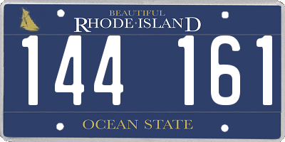 RI license plate 144161