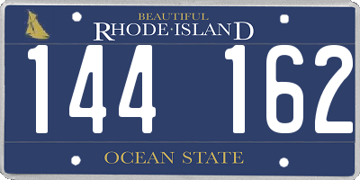 RI license plate 144162