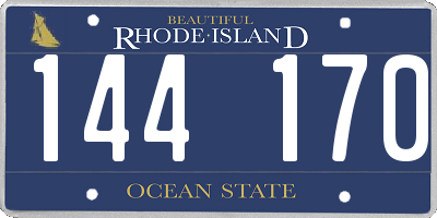 RI license plate 144170