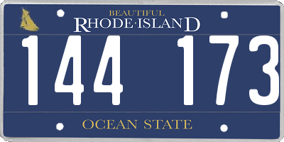 RI license plate 144173