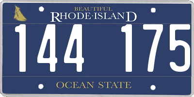 RI license plate 144175