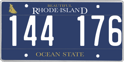 RI license plate 144176