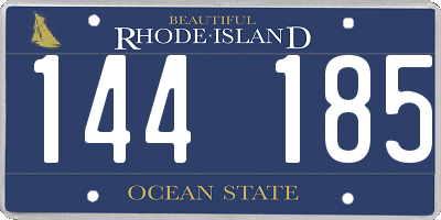 RI license plate 144185