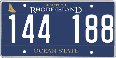 RI license plate 144188