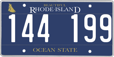 RI license plate 144199