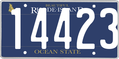 RI license plate 14423