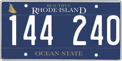 RI license plate 144240