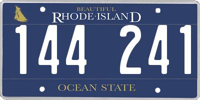 RI license plate 144241
