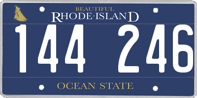 RI license plate 144246