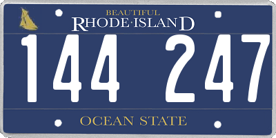 RI license plate 144247