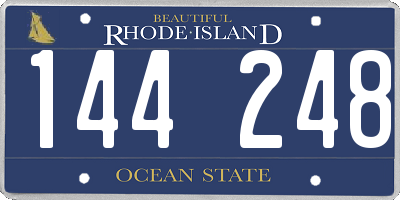 RI license plate 144248