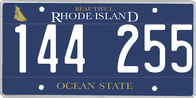 RI license plate 144255