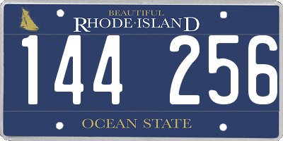 RI license plate 144256