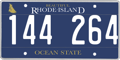 RI license plate 144264