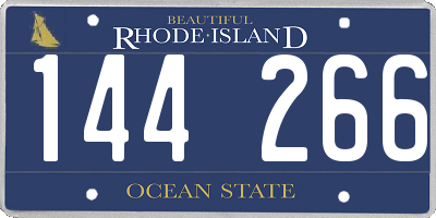RI license plate 144266