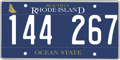 RI license plate 144267