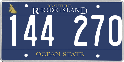 RI license plate 144270