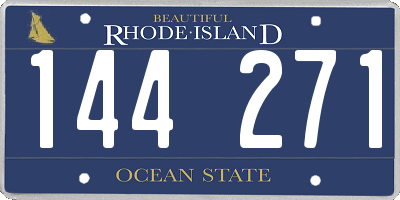 RI license plate 144271