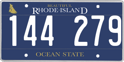 RI license plate 144279