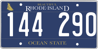 RI license plate 144290