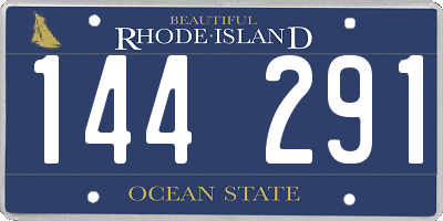 RI license plate 144291