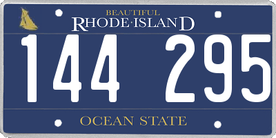RI license plate 144295