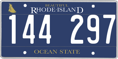 RI license plate 144297