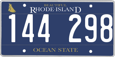 RI license plate 144298
