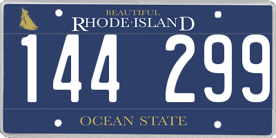 RI license plate 144299